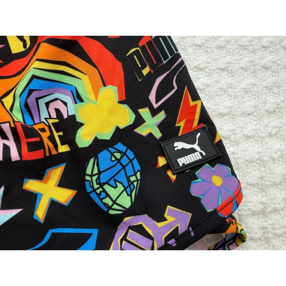 PUMA Pride Running Shorts Women's Small Rainbow "We Are Everywhere" Athletic Act - Picture 5 of 11